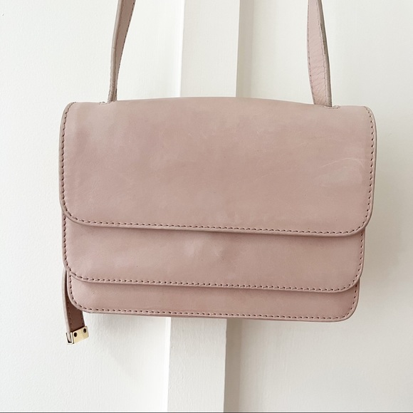Stuart Weitzman Handbags - STUART WEITZMAN pink leather side bag
